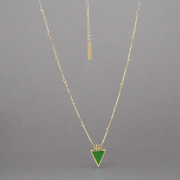 Healing Triangle Bobble Chain Necklace Gold, [motivational and inspirational Jewellery], [beautiful Jewellery]