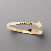 Strength Arrow Bangle Gold | Inspirational Jewellery