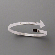 Strength Arrow Bangle Silver | Inspirational Jewellery