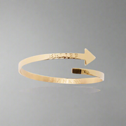 Belief Arrow Bangle Gold | Inspirational Jewellery