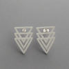Energy Triangle Drop Earrings Silver, [motivational and inspirational Jewellery], [beautiful Jewellery]