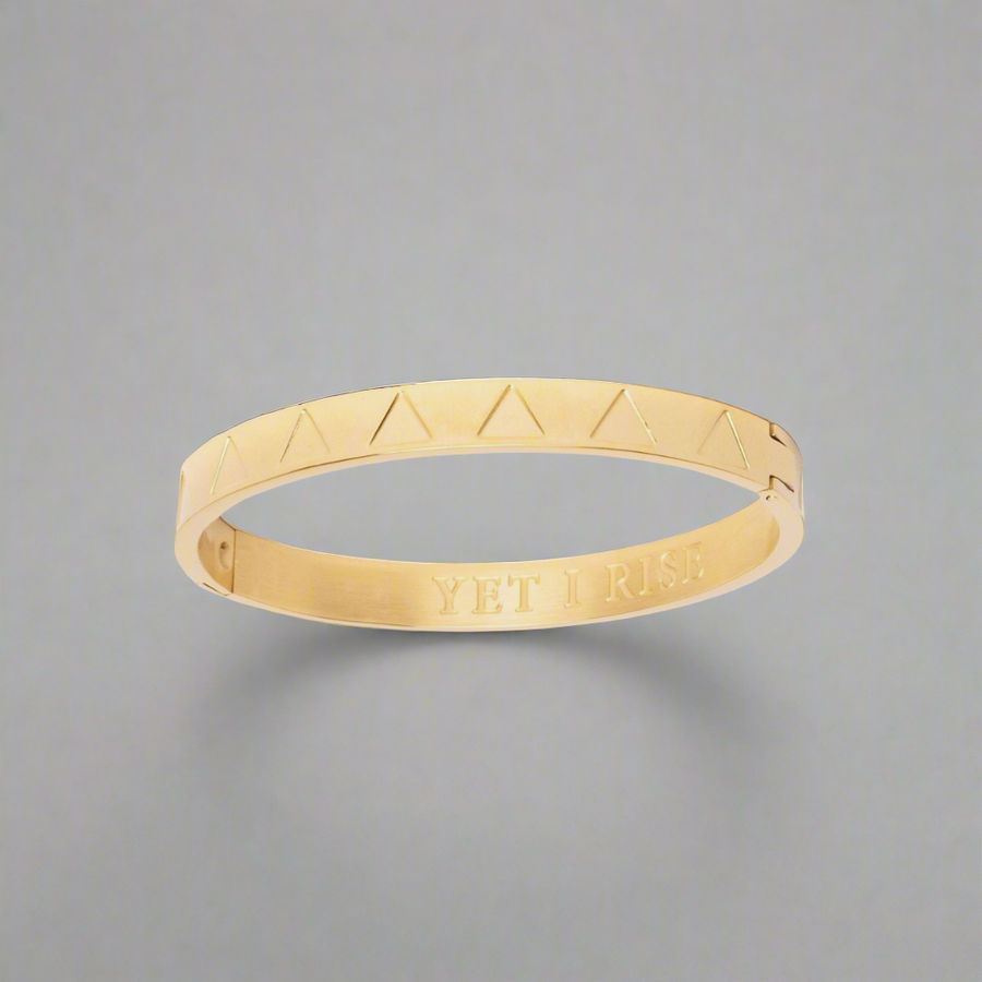 Yet I Rise Triangle Bangle Gold