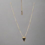 Power Triangle Bobble Chain Necklace Gold, [motivational and inspirational Jewellery], [beautiful Jewellery]