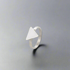 Purity White Triangle Ring Silver, [motivational and inspirational Jewellery], [beautiful Jewellery]