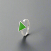 Healing Green Triangle Ring Silver, [motivational and inspirational Jewellery], [beautiful Jewellery]