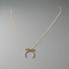 Female Empowerment Crescent Moon Necklace Gold (925 Sterling Silver)
