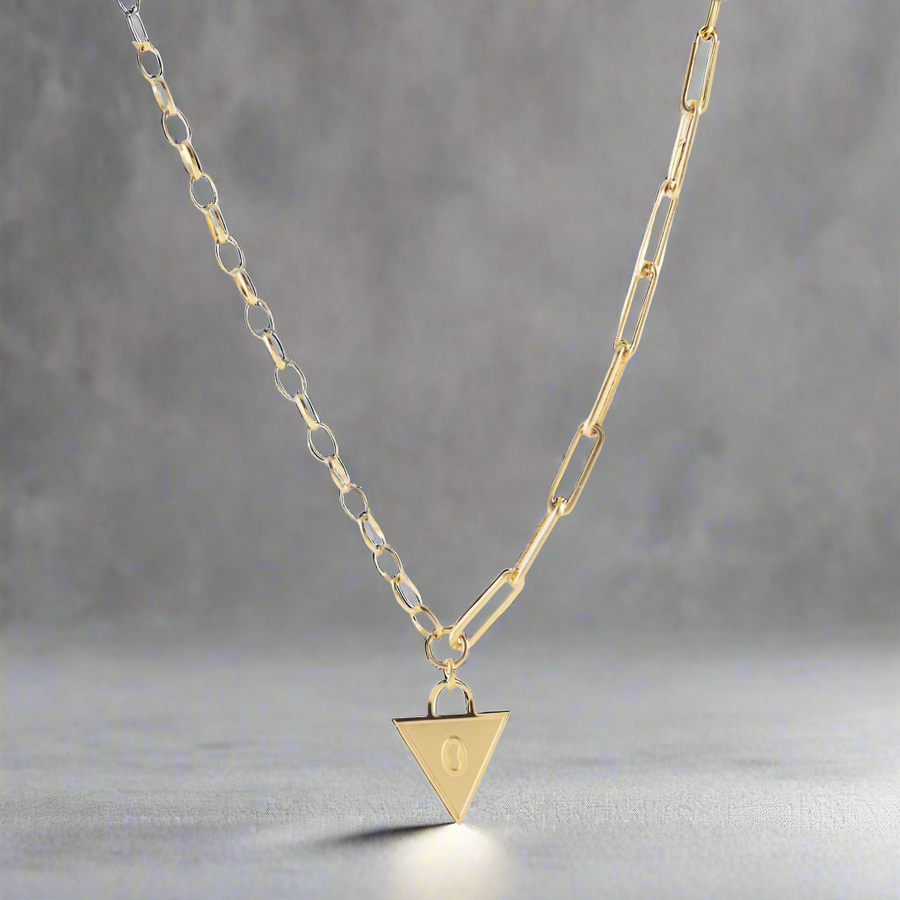 Affirmations Padlock Chunky Necklace Gold [motivational and inspirational Jewellery], [beautiful Jewellery]