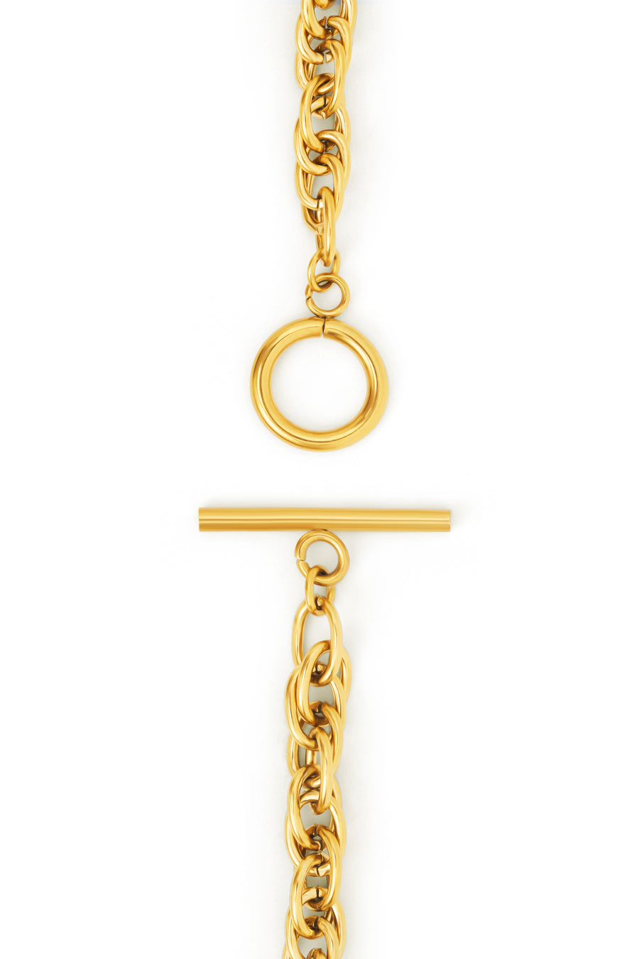 Linked Chain Stainless Steel Necklace in Gold – Symbolising strength, connection, and empowerment. [Motivational and inspirational jewellery], [beautiful jewellery].