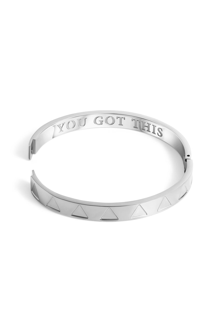 You Got This Triangle Bangle Silver | Inspirational Jewellery